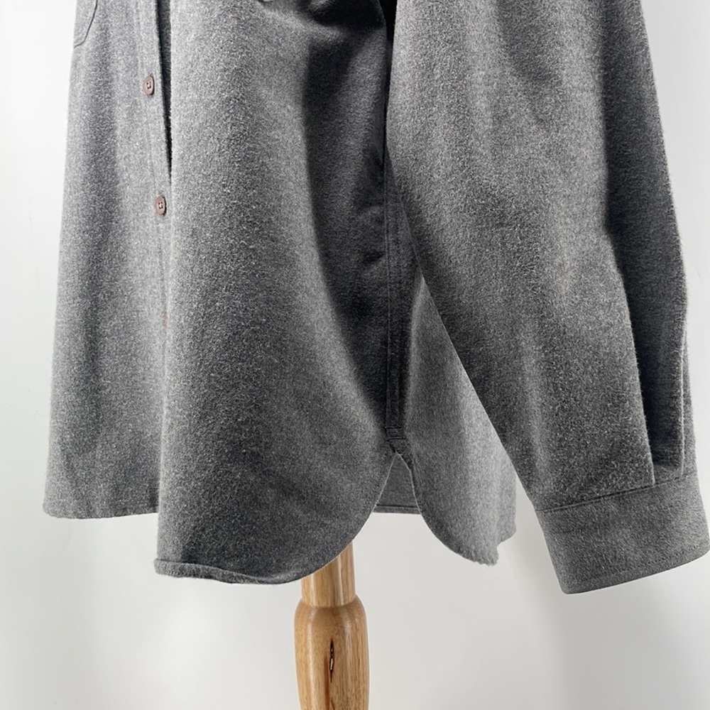Women's Gray Button-Front Shacket Jacket - Picture 8 of 10